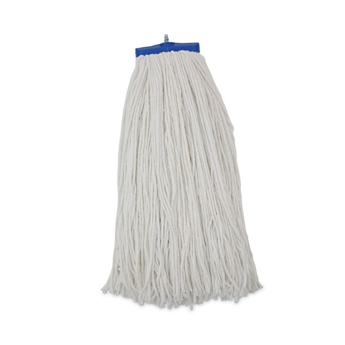 Cut-End Lie-Flat Wet Mop Head, Rayon, 24 oz, White, 12/Carton