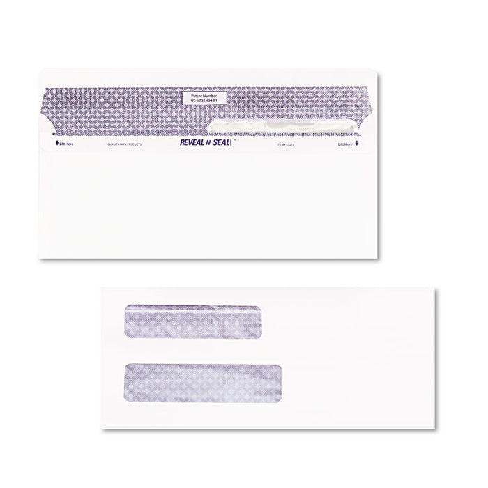 Reveal-N-Seal Envelope, #8 5/8, Commercial Flap, Self-Adhesive Closure, 3.63 x 8.63, White, 500/Box