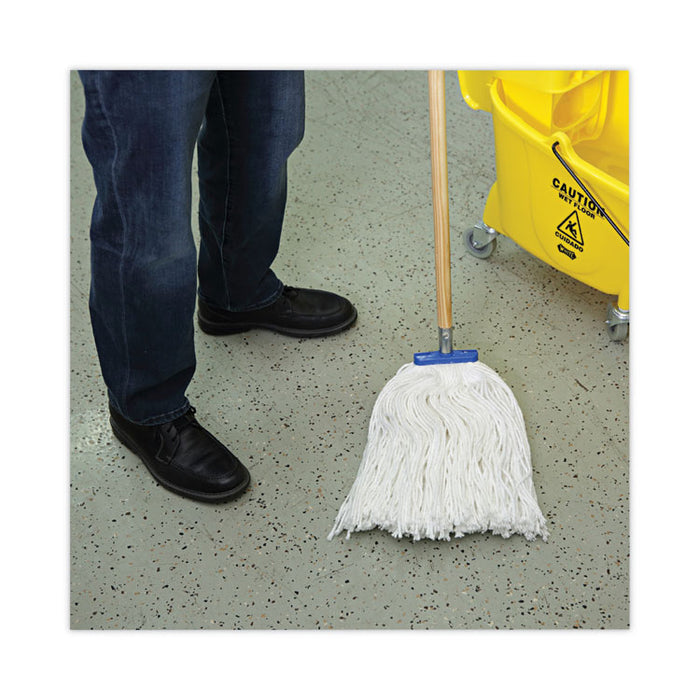 Lie-Flat Screw-In Mop Handle, 1.13" dia x 60", Natural