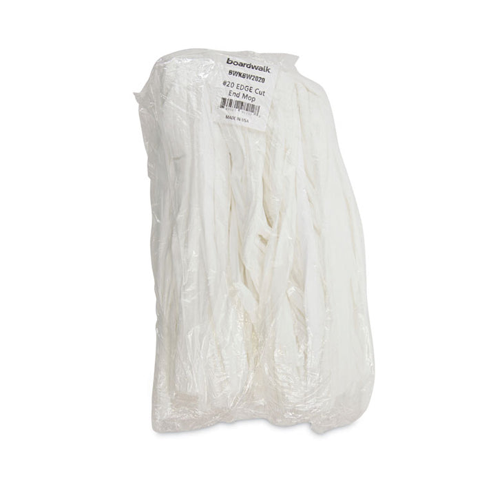 Nonwoven Cut End Edge Mop, Rayon/Polyester, #20, White, 12/Carton