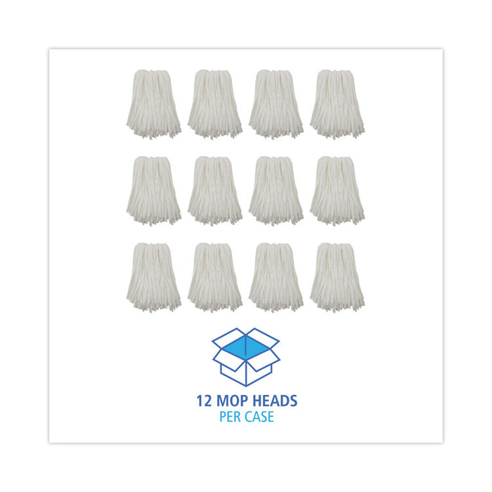 Nonwoven Cut End Edge Mop, Rayon/Polyester, #24, White, 12/Carton