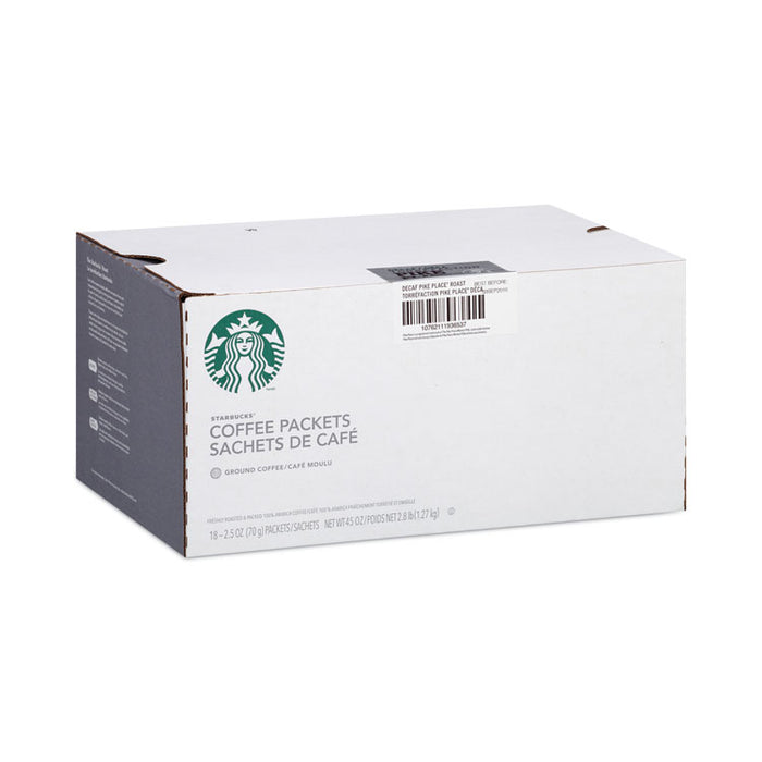 Coffee, Pike Place Decaf, 2.5 oz Packet, 72/Carton