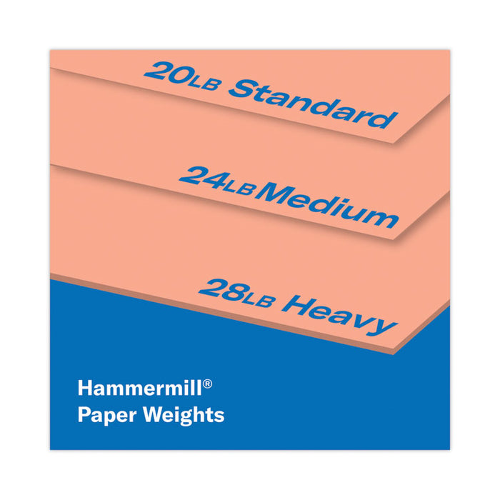 Colors Print Paper, 20 lb Bond Weight, 8.5 x 11, Salmon, 500 Sheets/Ream, 10 Reams/Carton