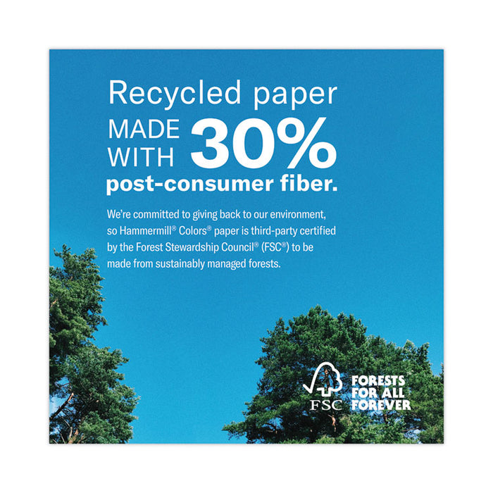 Colors Print Paper, 20 lb Bond Weight, 8.5 x 11, Green, 500/Ream
