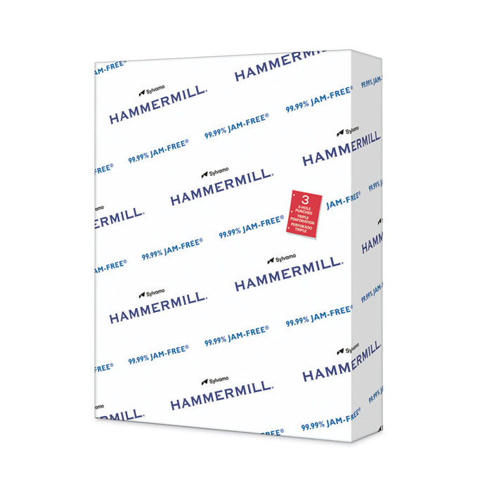 Copy Plus Print Paper, 92 Bright, 3-Hole, 20-lb Bond Weight, 8.5 x 11, White, 500/Ream