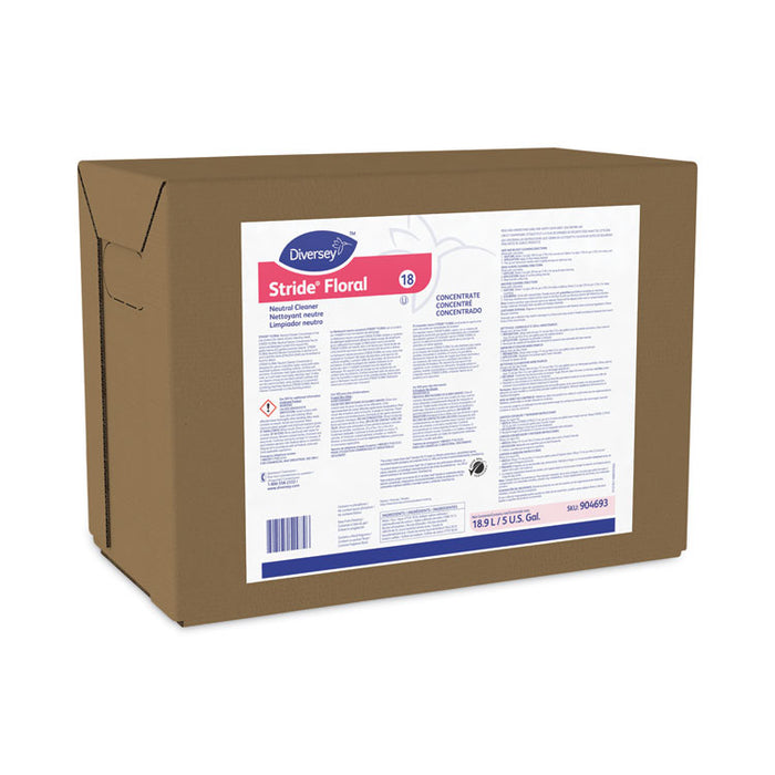 Stride Neutral Cleaner, Floral Scent, 5 gal Bottle