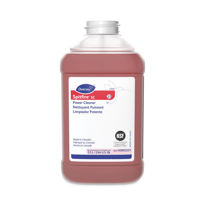 Spitfire SC Power Cleaner, 2.64 qt Bottle, 2/Carton