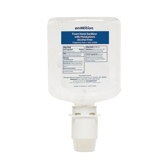 enMotion Gen2 Moisturizing Foam Hand Sanitizer Dispenser Refill, 1,000 mL, Fragrance-Free, 2/Carton