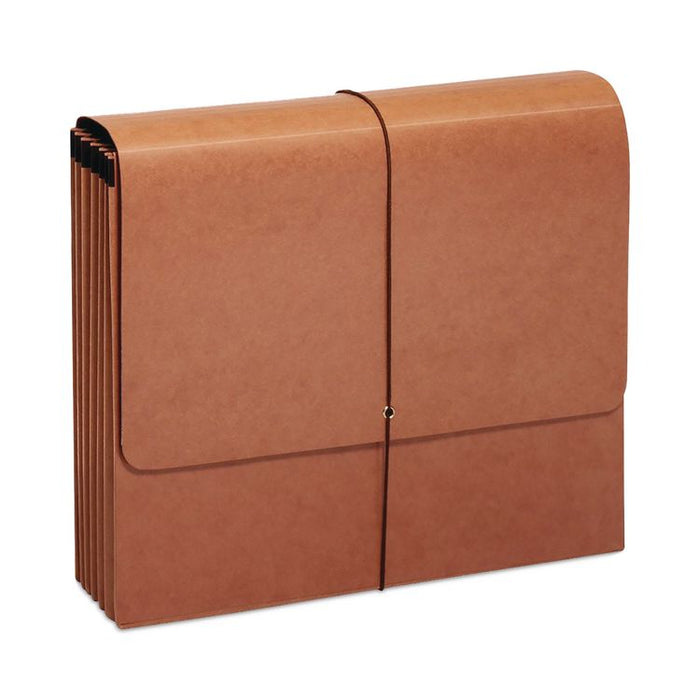 Earthwise by Pendaflex Reinforced Recycled Expanding Wallet, 5.25" Exp, 1 Section, Elastic Cord Closure, Letter Size, Redrope