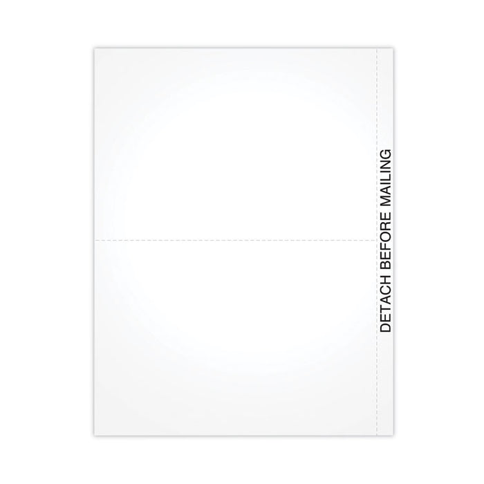 Blank Cut Sheets for 1099 Tax Forms, 2-Up Style, 8.5 x 11, White, 50/Pack