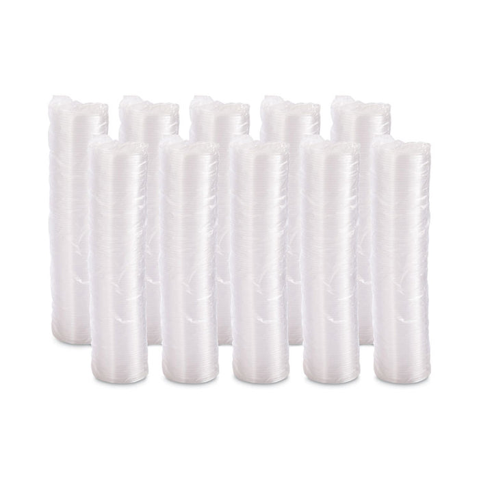 Non-Vented Container Lids, Clear, Plastic, 100/Pack, 10 Packs/Carton