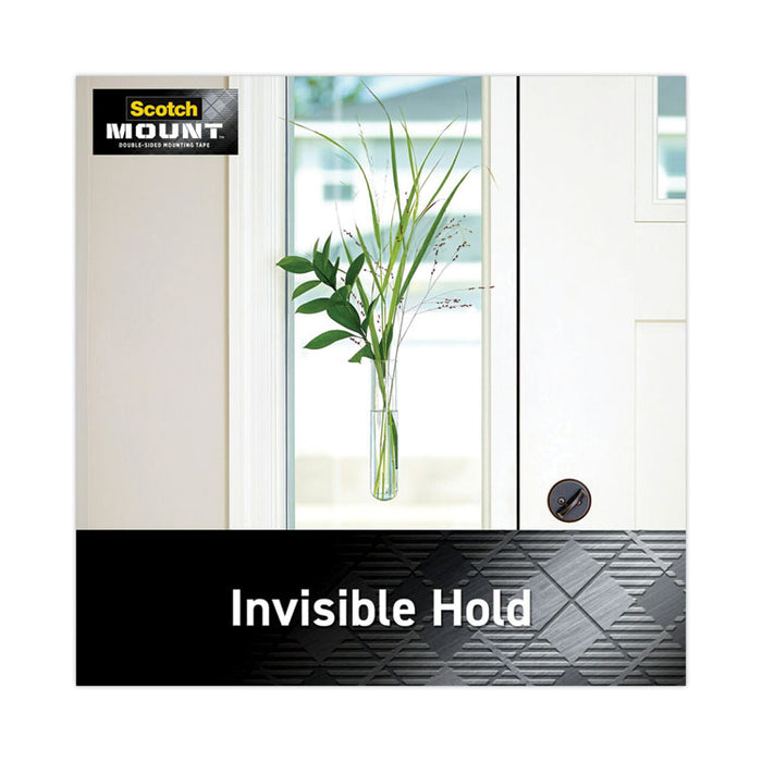 Permanent Clear Mounting Tape, Holds Up to 15 lb, 1" x 60", Clear