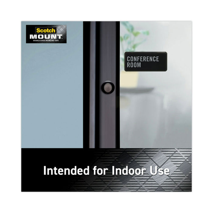 Permanent Clear Mounting Tape, Holds Up to 15 lb, 1" x 60", Clear