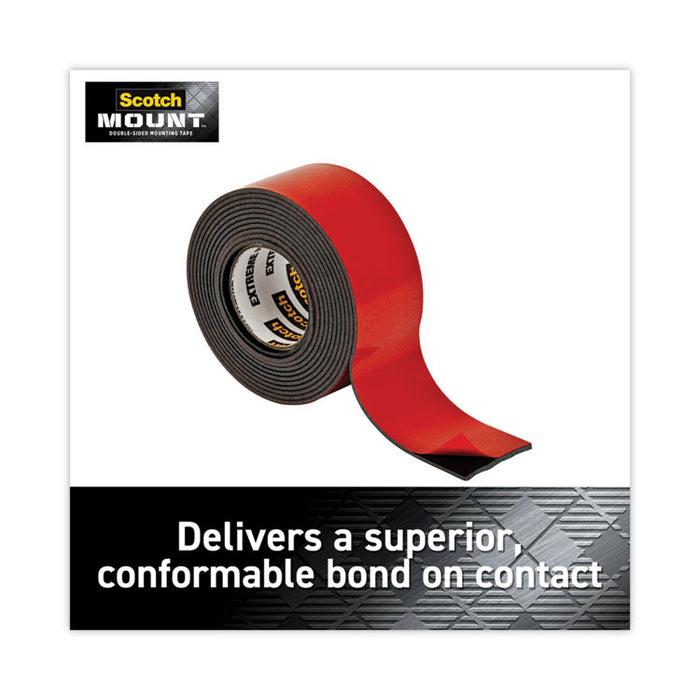 Extreme Mounting Tape, Permanent, Holds Up to 30 lb, 1" x 60", Black