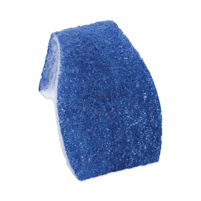 Disposable Toilet Scrubber Refill, Blue/White, 10/Pack