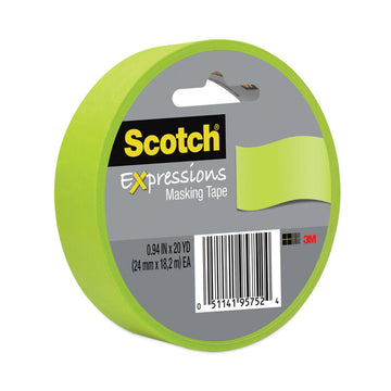 Expressions Masking Tape, 3" Core, 0.94" x 20 yds, Lemon Lime