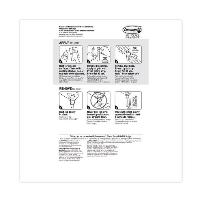Cord Clip with Adhesive, Round, 0.75"w, Clear, 10/Pack