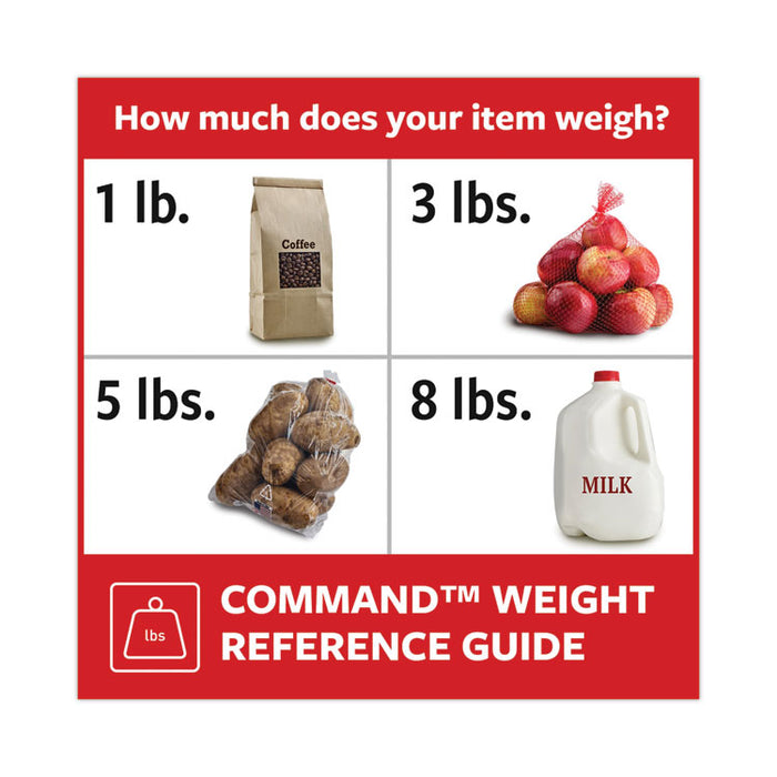 Medium Wire Hooks, Metal Wire, Silver/White, Supports 3 lb, 2/Pack