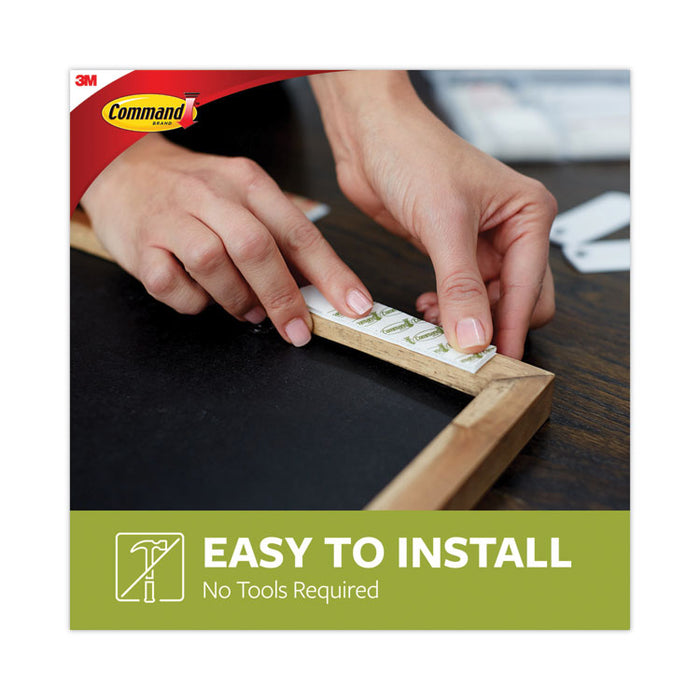 Damage-Free Hanging Picture Hanging Strip Pairs, (8) Large (3.75 lb), (6) Medium (2.5 lb), (4) Small (1.25 lb), White, 18/PK