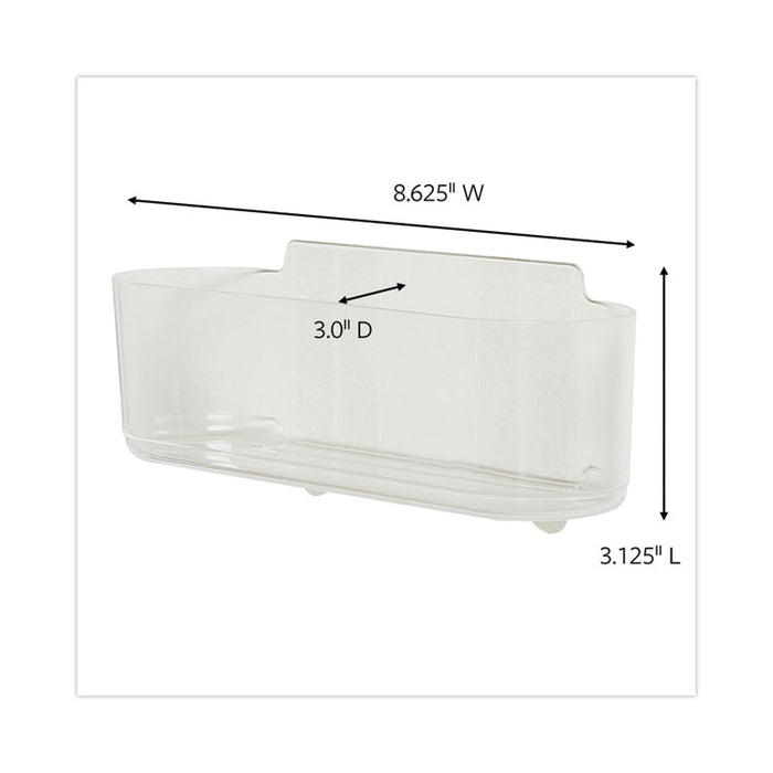 Large Caddy, 4 lb Capacity, 8.5"w, Clear
