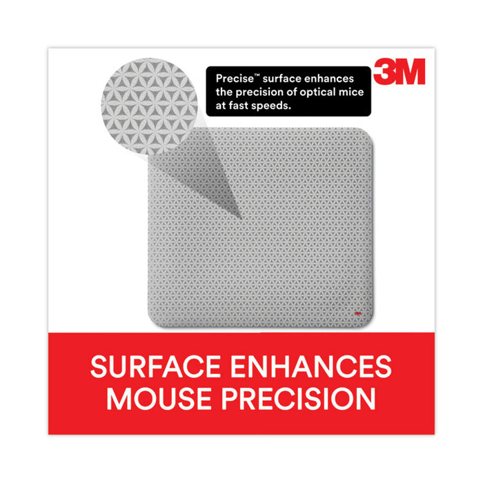 Precise Battery-Saving Mouse Pad with Nonskid Back, 9 x 8, Bitmap Design