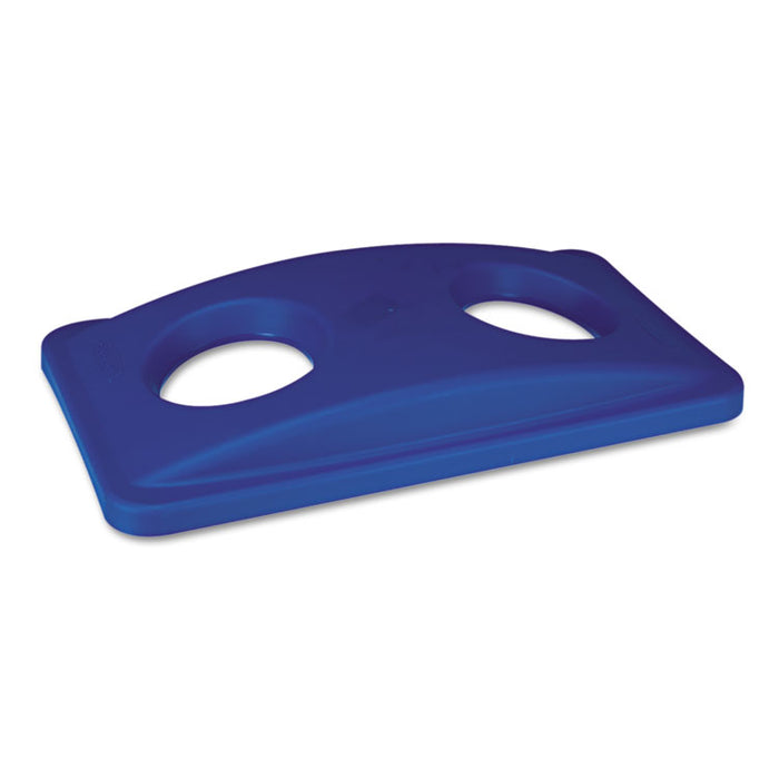 Lid for Slim Jim Bottle Recycling Container, 20.38w x 11.38d x 2.75h, Blue
