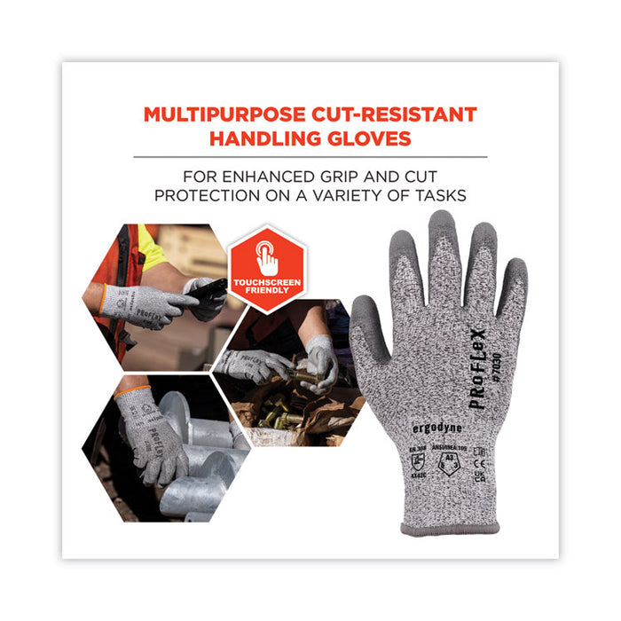 ProFlex 7030 ANSI A3 PU Coated CR Gloves, EN388: 4X42C, 9" Long, XX-Large, Gray, Pair
