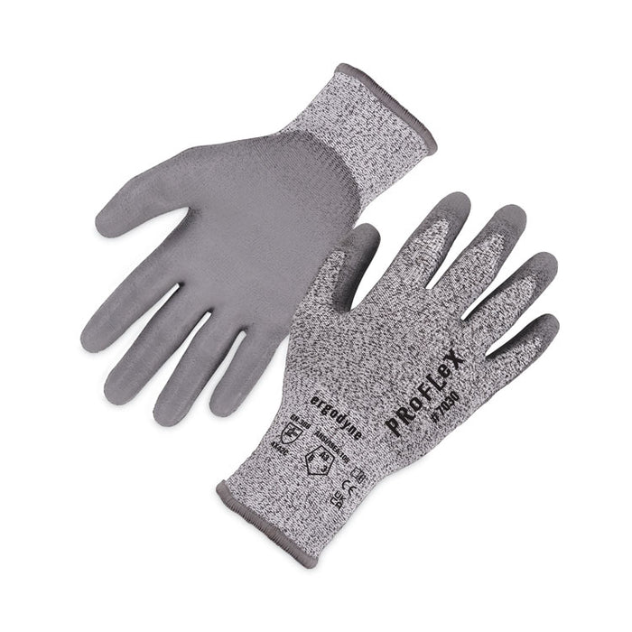ProFlex 7030 ANSI A3 PU Coated CR Gloves, EN388: 4X42C, 9" Long, Medium, Gray, 12 Pairs