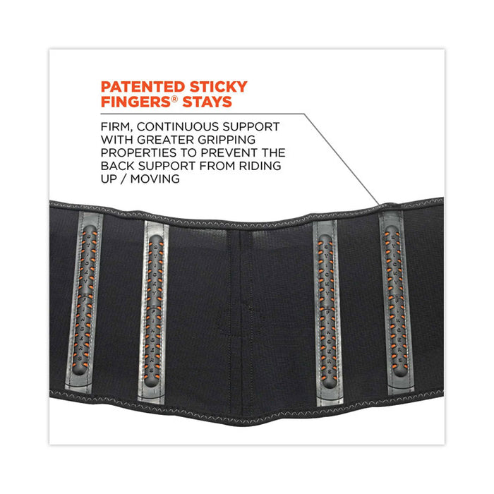 ProFlex 1100SF Standard Spandex Back Support Brace, 2X-Large, 42" to 46" Waist, Black