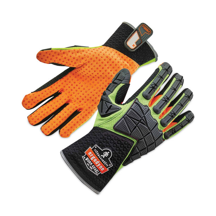 ProFlex 925F(x) Standard Dorsal Impact-Reducing Gloves, EN388: 4121XP, XX-Large, Black/Lime, Pair