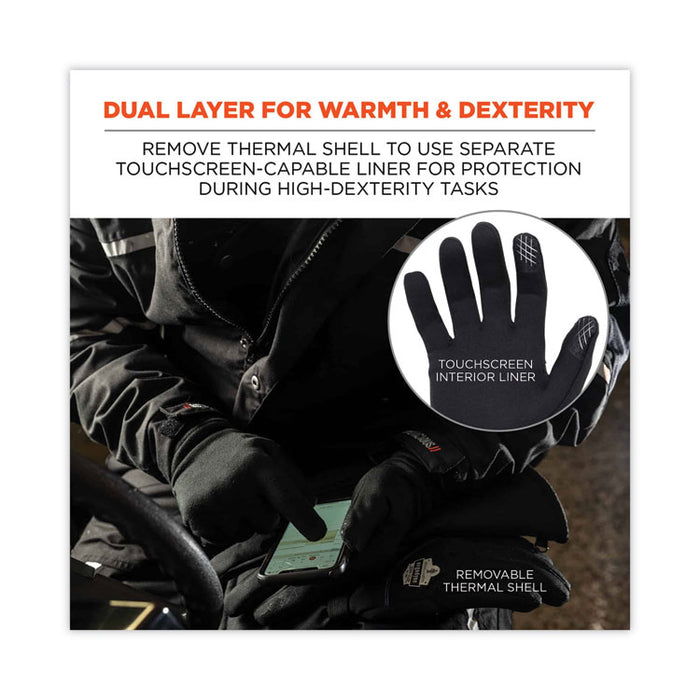 ProFlex 825WP Thermal Waterproof Winter Work Gloves, X-Large, Black, Pair