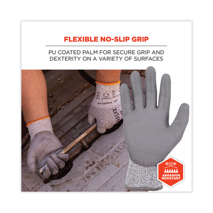 ProFlex 7030 ANSI A3 PU Coated CR Gloves, EN388: 4X42C, 9" Long, X-Large, Gray, Pair