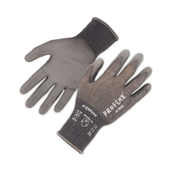 ProFlex 7044 ANSI A4 PU Coated CR Gloves, EN388: 4X42D, 9" Long, Large, Gray, Pair