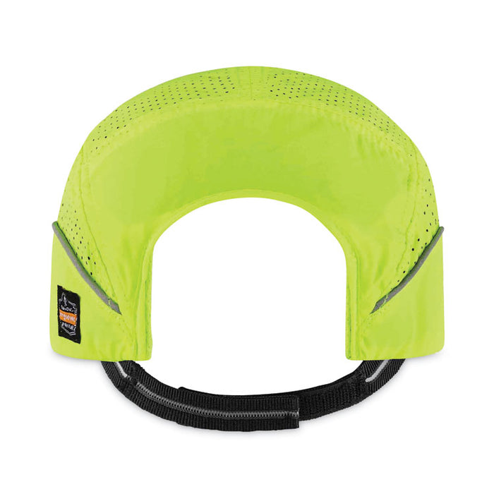 Skullerz 8955 Lightweight Bump Cap Hat, Long Front Brim, XXX-Small to Large (Up to 7.5), 0.01" Insert, Lime