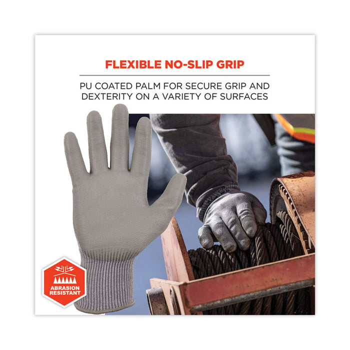 ProFlex 7024 ANSI A2 PU Coated CR Gloves, EN388: 4X42B, 9" Long, XX-Large, Gray, Pair