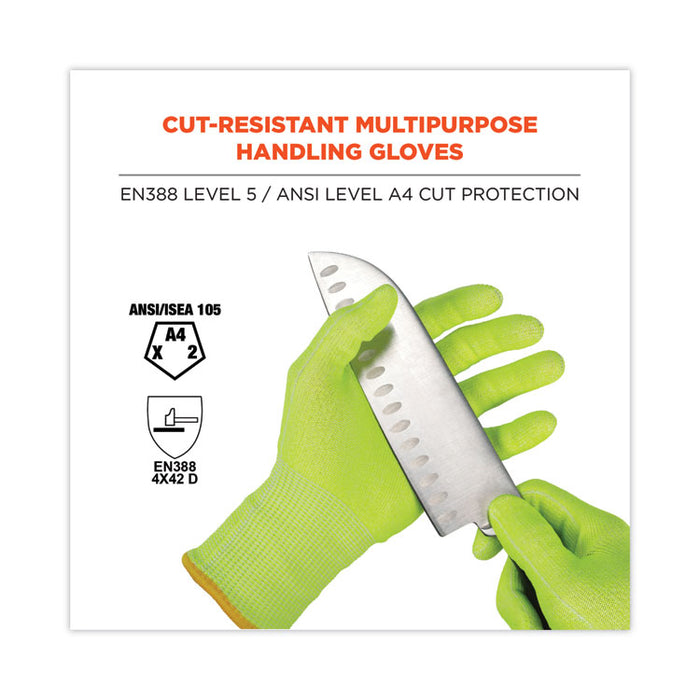ProFlex 7040 ANSI A4 CR Food Grade Gloves, EN388: 2X4XD, Reversible, 11" Long, Large, Lime, 144 Pairs/Carton