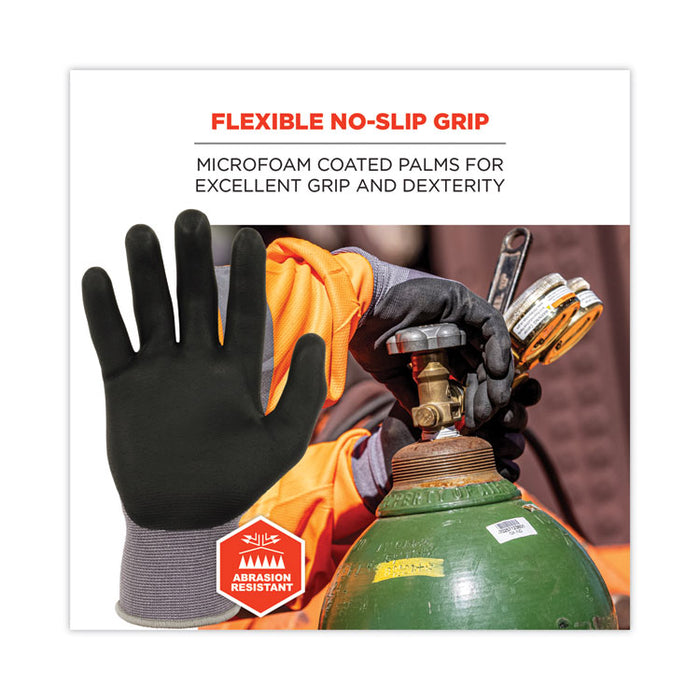 ProFlex 7000 Nitrile-Coated Gloves Microfoam Palm, EN388: 4121A, 9" Long, X-Large, Gray, Pair