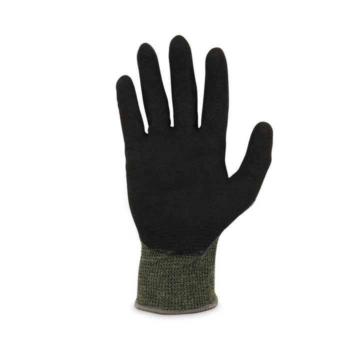 ProFlex 7042 ANSI A4 Nitrile-Coated CR Gloves, EN388: 4X41D, 9" Long, Medium, Green, 12 Pairs