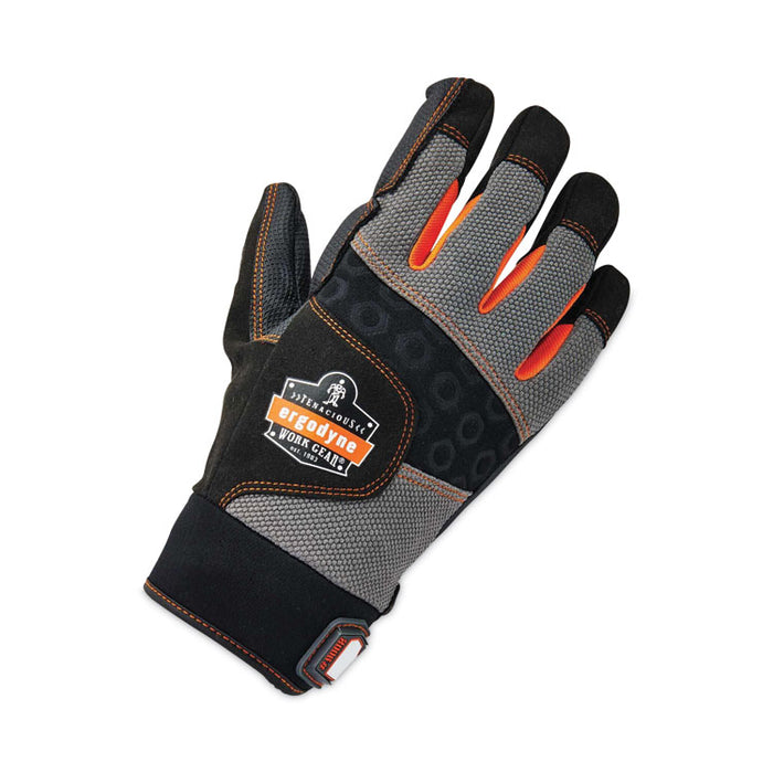 ProFlex 9002 Certified Full-Finger Anti-Vibration Gloves, EN388: 2121X, Small, Black, Pair
