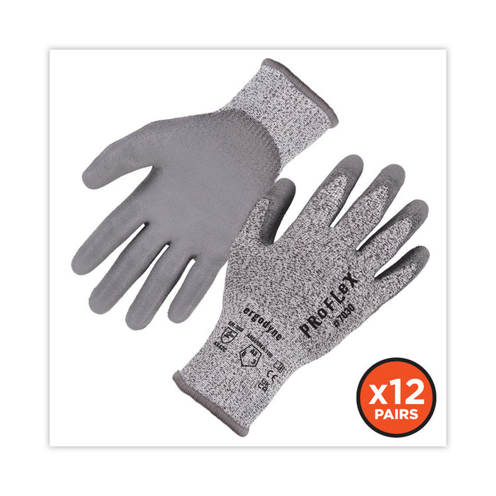 ProFlex 7030 ANSI A3 PU Coated CR Gloves, EN388: 4X42C, 9" Long, XX-Large, Gray, 12 Pairs