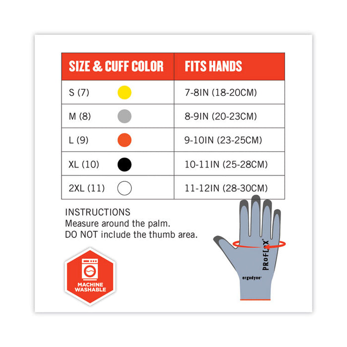 ProFlex 7025 ANSI A2 PU Coated CR Gloves, EN388: 2X42B, 9" Long, Medium, Blue, 12 Pairs