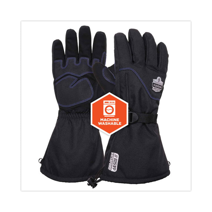 ProFlex 825WP Thermal Waterproof Winter Work Gloves, Large, Black, Pair