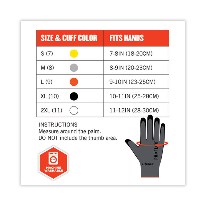 ProFlex 7000 Nitrile-Coated Gloves Microfoam Palm, EN388: 4121A, 9" Long, Large, Gray, 12 Pairs