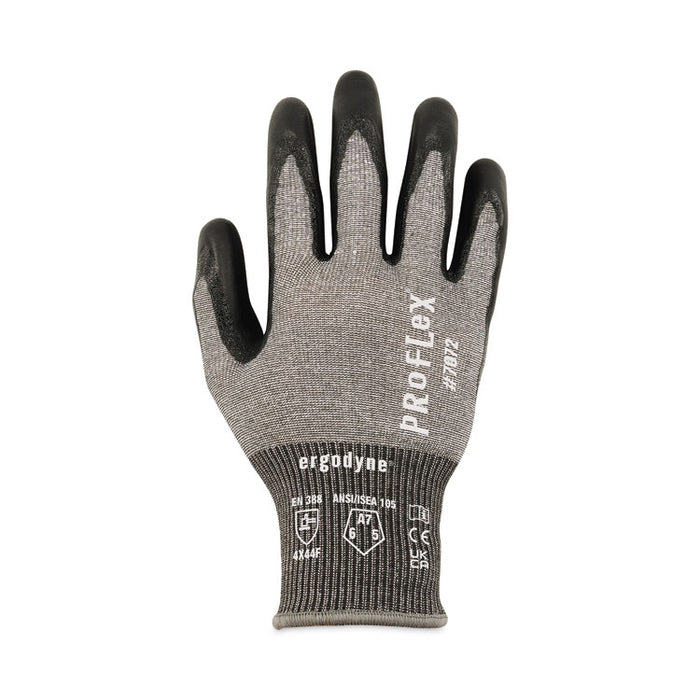 ProFlex 7072 ANSI A7 Nitrile-Coated CR Gloves, EN388: 4X44F, 9" Long, XX-Large, Gray, Pair