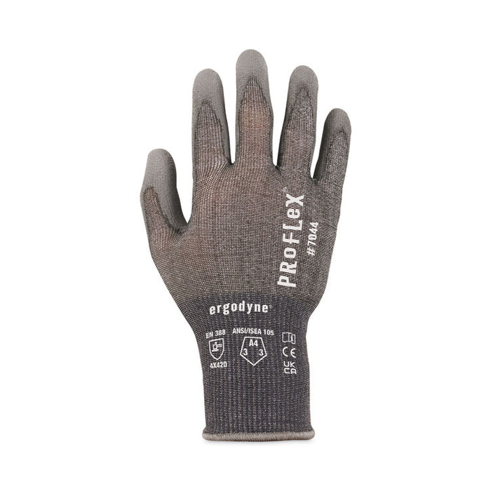 ProFlex 7044 ANSI A4 PU Coated CR Gloves, EN388: 4X42D, 9" Long, X-Large, Gray, Pair