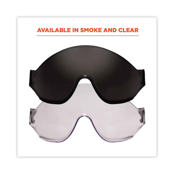 Skullerz 8991 Safety Helmet Visor, Polycarbonate, 6 x 12 x 4, Smoke