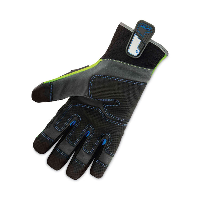 ProFlex 925WP Performance Dorsal Impact-Reducing Thermal Waterproof Gloves, EN388: 3323XP, Large, Black/Lime, Pair