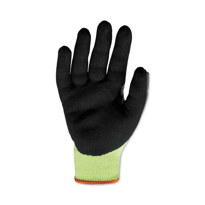 ProFlex 7141 ANSI A4 DIR Nitrile-Coated CR Gloves, EN388: 4X42DP, 9" Long, Small, Lime, Pair