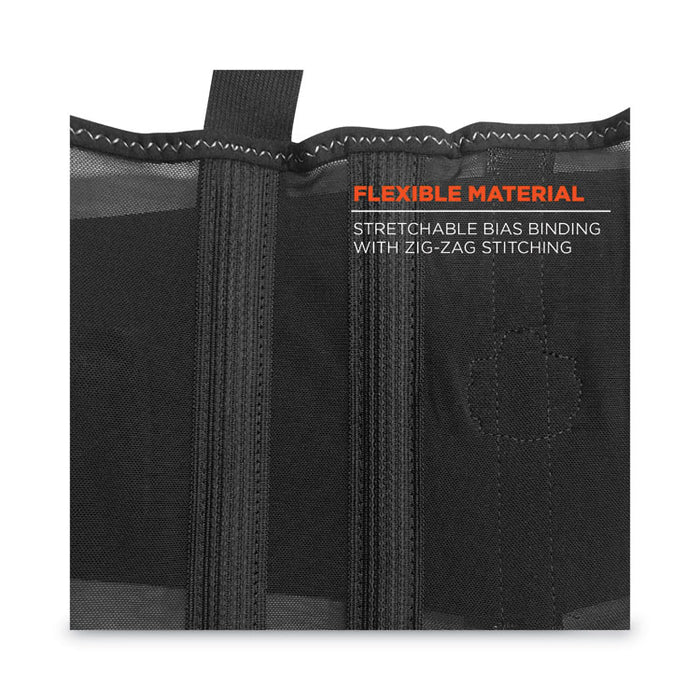 ProFlex 100HV Economy Hi-Vis Spandex Back Support Brace, Large, 34" to 38" Waist, Black/Orange