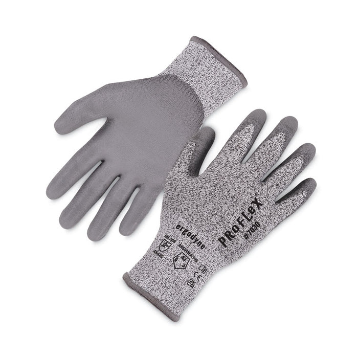 ProFlex 7030 ANSI A3 PU Coated CR Gloves, EN388: 4X42C, 9" Long, Medium, Gray, Pair